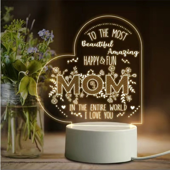 Mother's Day Gift For Mother,Acrylic Sleep Night Light Mother’s Day Decor - Picture 5 of 7